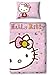 Hello Kitty 'Folk' 4 in 1 Junior Bedding Bundle (Duvet + Pillow + Covers)