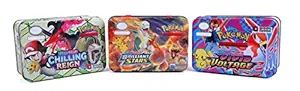Paybox Poke-Moon Assorted Playing Card Game for Kids,Boys,Girls,Adults (Combo of Brilliant Stars & Chilling Region & Vivid Voltage Set of 123 Cards)
