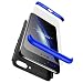 Produktbild Ququcheng Xiaomi Mi 8 Lite Hülle,Xiaomi Mi 8 Lite Schutzhülle[Mit Displayschutz] 3 in 1 Ultra dünn Hard Shell Case 360 Grad Schutz Tasche Etui Handyhülle Cover für Xiaomi Mi 8 Lite-Blau Schwarz