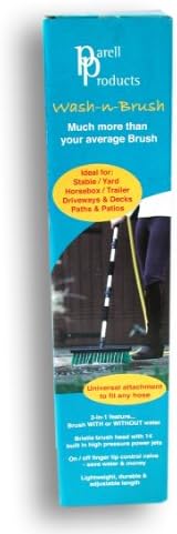 Wash n Brush Parell Products Wet or Dry Broom with Hose Pipe Attachment for Yard Patio Drive Water