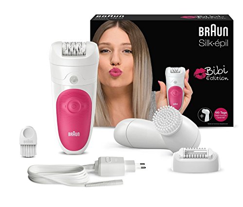 Braun Silk-épil Epilierer Bibi-Edition mit Gesichtsreinigungsbürste, rosa - 6