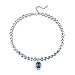 Tia Jewels Swarovski Elements Blue Nebula Rhodium Plated Necklace for Women RS.1499.00