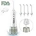 Produktbild Munddusche Elektrische Dentale Oral Irrigator Wasserreiniger kabellos USB wiederaufladbar tragbar mit 4 Düsen und 200ml Wassertank für Zahnpflege und Zahnreinigung, IPX7 wasserdicht,FDA zugelassen