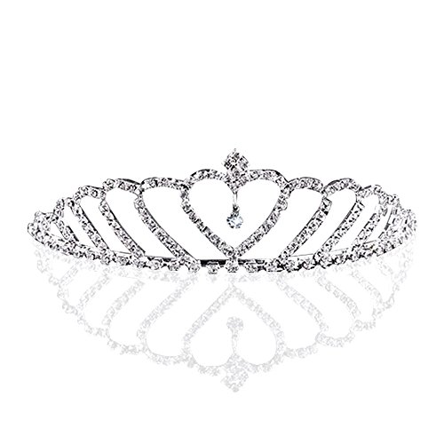 homiki 1pc Corona C & # x153; Ur di Princess Cerchietto Fascia In Strass per matrimonio