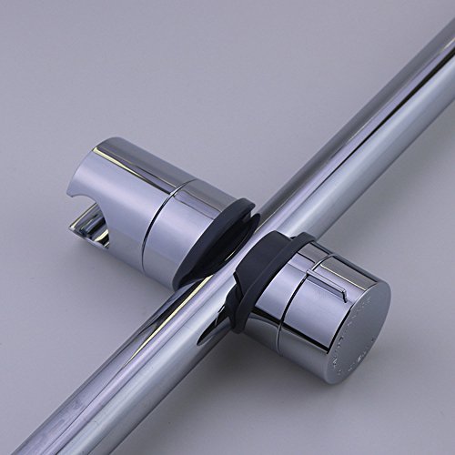 ZJEGO Universal 18-25MM O.D. Verstellbarer Handbrausehalter für Schiebebügel, ABS Verchromt - 4