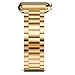 Produktbild Altsommer 4Farben Armband für Apple Watch Series 4 44mm Edelstahl Ultradünne mit Raffiniertes Doppelfaltschließe Armband, Edelstahl Uhrenarmband Replacement für Damen Herren (Gold)