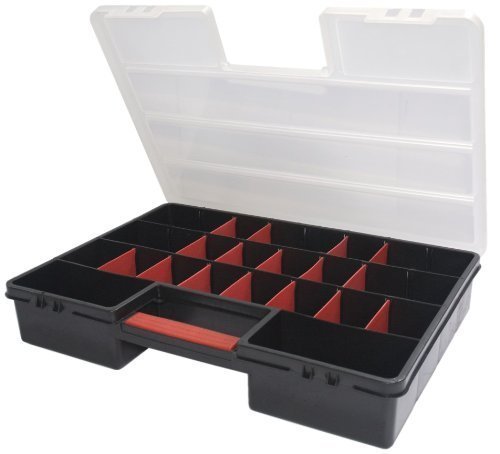 5 Stück XL Sortimentskasten, Organizer mit 21 variablen Einteilern pro Box. Maße BxTxH in cm: 46 x 32 x 8 cm - 5