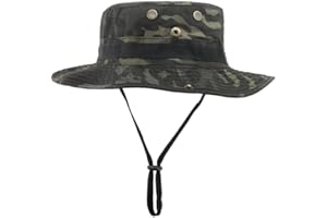 CHINWHI Boonie Hat Sun Protection Round Bucket Hat Tactical Camo for Fishing Camping Hiking Outdoors Sport Men Woman Unisex