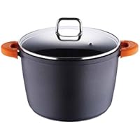 Blaumann Olla De Gran Capacidad Black Diamond Granit Con Tapadera 24 cm 6,5 L