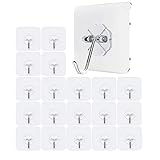 Estos fuertes ganchos de pared puede apegarse a cualquier superficie lisa, como: vidrio, azulejo, superficie de metal, el plastico, madera pintada, etc. Ganchos colgantes ideales para pared de cocina / pared de baño / puerta / nevera / techo / armario, y así.