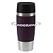 Produktbild Emsa Thermobecher Travel Mug Brombeer 360 ml mit persönlicher Rund-Gravur gelasert Edelstahl Soft-Touch-Manschette lila Quick Express Verschluss