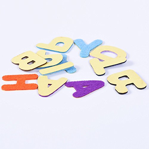 Shappy 1 Zoll Filz Buchstabe Aufkleber Selbstklebende Buchstaben Aufkleber für DIY Handwerk Dekoration, Verschiedene Farben, 500 Stück - 4
