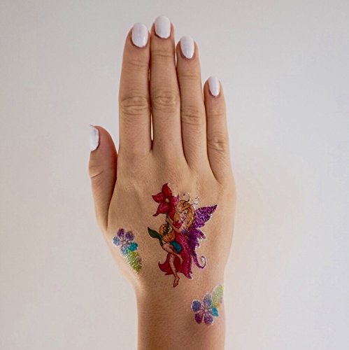 Temporary Tattoos Glitter 4 Girls 50 temporäre flash Einmal-Tattoos für Mädchen - 4