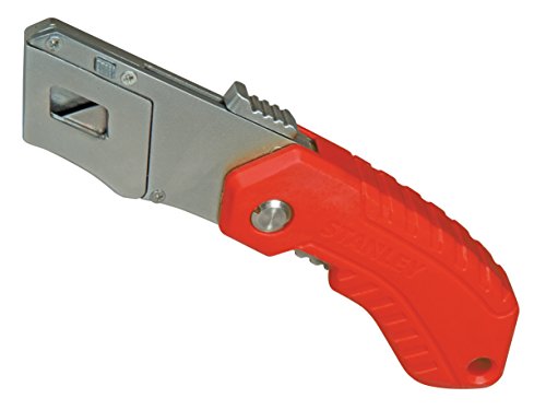 Stanley Sicherheitsklappmesser, automatischer Klingeneinzug, Trapezklinge 1992 enthalten, Vorschubmechanismus, 0-10-243