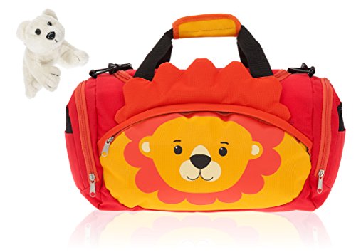 FABRIZIO Kindersporttasche Zoo Sporttasche Kindertasche + Eisbär (Leon Löwe 0200)