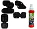 Auto Pearl - Combo Of - Bead Seat Velvet Black , Chipkoo Sun Shade Curtain Black Set of 6 And Dash Board Polish Red RS.1322.00
