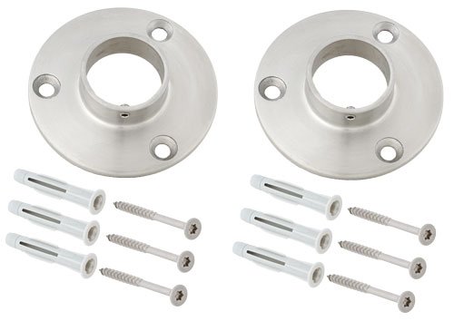 Edelstahl Garderobenstange Kleiderstange 33,7 mm aus V2A – Länge: 125 cm - 4