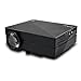 Produktbild OTHA Portable Mini-Projektor mit HDMI-Kabel, GM60 1000 Lumen LED-Projektor 854x480 Pixel Unterstützung 1080p HD Multimedia-Player für Home Entertainment (schwarz)