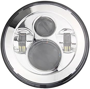 ZHITEYOU 7 Inch DOT E-mark Approved LED Car Headlight 12V DC headlight for Jeep lights 40w High/Low Beam LED head light Headlights H4 H13 J-eep Led Light Headlight for J-eep Wrangler JK TJ LJ Hummer , chrome