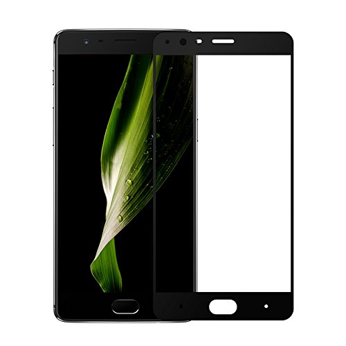 [2 Unidades] Oneplus 3/3T Protector de Pantalla GOGODOG Cobertura Total Ultra Transparente 3D Prima Vidrio Templado para One Plus 3/3T (Negro)