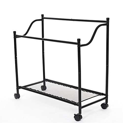 Songmics Wäschekorb Wäschesortierer Wäschebox Wäschewagen mit 4 × Sortierer Fächer Schwarz LSF005 - 4