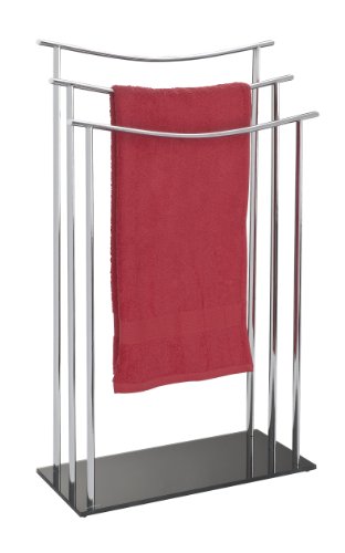 WENKO 20093100 Handtuchständer Japan mit 3 Stangen – Kleiderständer, Stahl, 45 x 74.5 x 20 cm, Chrom - 4