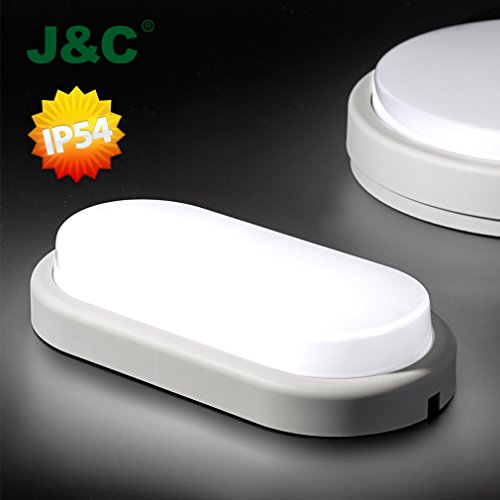 détail 8 X AETHLUX® 8W LED Ovale Plafonniers IP54 Eclairage de salle de bain Résistant à l'humidité Eclairage de plafond d'économie d'énergie Résistant à la Corrosion Plafonnier Lumière Blanc Naturel(4000-4500K)