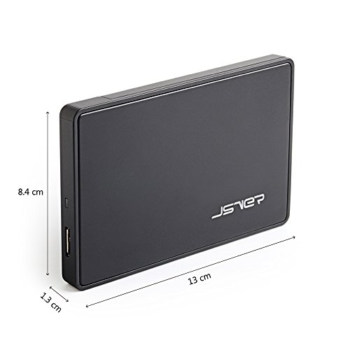 JSVER 2,5 Zoll Externes Festplattengehäuse USB 3.0 für 7mm und 9,5mm 2,5 Zoll Interne HDD SSD, SATA III und UASP Beschleunigung - 3