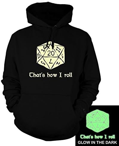 That's How I Roll (glow In The Dark) Hoodie - Jet Black Medium (40" Chest)
