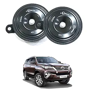 Oshotto FK-L90 electromagnetic 12V Disc Horn Compatible with Toyota Fortuner Old (Set of 2, Black)