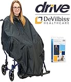 Drive Poncho imperméable pour fauteuil roulant avec ourlet élastique