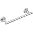 WOMAO Brushed Nickel Towel Holder, Silver Towel Bar Bathroom Towel Rack Stainless Steel Bath Towel Ring Wall Mounted