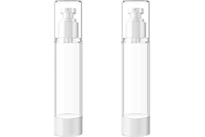 ASTRQLE 2 Pz 120ml 4oz Trasparente Pompa Airless Bottiglie Cosmetico Crema Pompa Bottiglia Lotion Dispenser Bottiglie A Prova di Perdita Pompa di Viaggio Bottiglie Contenitori per Toiletries