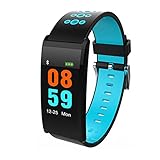 Teepao Fitness Activity Tracker Uhr mit Herzfrequenz Monitor, Blutdruck, Zählen, Kalorien Schrittzähler, IP68 Wasserdicht Farbe LCD-Bildschirm Armband für Android und IOS Smartphones blau