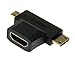 Produktbild Mini Micro HDMI Adapter 2 in 1 Stecker Buchse Zwischenstecker Full HD 3D 1080p