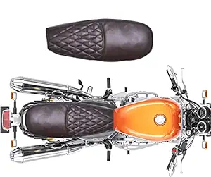 KOHLI Bullet Accessories Stylish Half Diamond Cut Design Seat Cover for Royal Enfield Interceptor 650