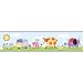 RoomMates Repositionable Childrens Wall Sticker Border Polka Dot Piggy