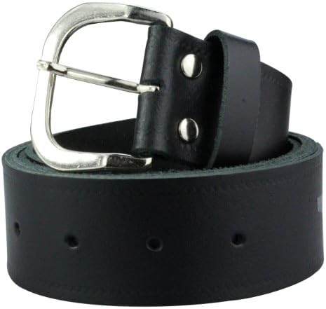 Real Leather Belt for men in 7 different colours | black / light brown / dark brown / | Waist size von 85cm - 125 cm Complete lenght up to 140cm | 38mm wide, Noir couture Relief - Exp Ama Fr, 110cm