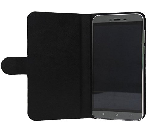 PREVOA        Flip PU Funda Cover Case Protictive Carcasa para Oukitel U15 Pro - 5 5-pulgadas -Bildschirm 4G-Smartphone -  Negro - 