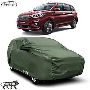 SHAWK Water Proof - Dust Proof - Car Body Cover for Compatible with Maruti Suzuki New Ertiga Car Cover - Waterproof UV Proof - Car Body Cover (Life Time Mehandi with Mirror)