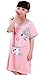 [Lovely Kitty] Girls Nightgown Summer Nightdress Comfy Loungewear,PINK,5-7Years