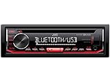 1 DIN Radio, 4x50 Watt Leistung, RDS, 24 Senderspeicher, 2 Paar Preouts (front/rear + Sub), Laufzeitkorrektur, Tastenbeleuchtung: Rot
