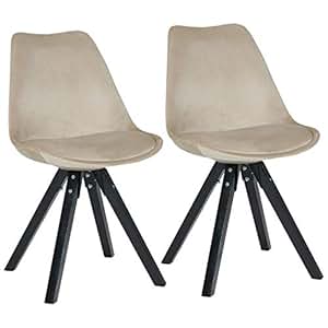 Duhome Elegant Lifestyle Stuhl Esszimmerstühle Creme Beige Küchenstühle