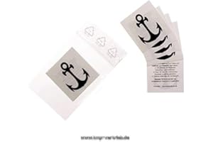 TATTOODRUCKER 5 x small Anchor Tattoos - Marine Anchor-Tattoo - nautic Anchor