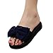 Produktbild Damen Flip Flops, Xinan Sommer Mode Bowknot Flach Boden Keilabsatz Slipper Frauen Casual Elegant Outdoor Innen Bequeme Hausschuhe Flip Flops Strandschuhe Badeschuhe Party Schuhe (EU:39, Schwarz)