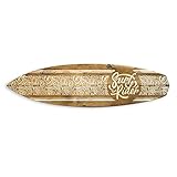 Vertikale Décoration Murale Planche de Surf Effet Bois Motif Polynésien Blanc Surf Rider 150 x 40 cm Format Horizontal