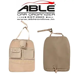 Able Beige Car Back Seat Organizer with Multi Pocket Storage for Mercedes-Benz-B Class B-180