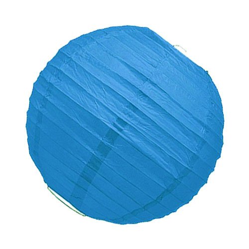 SUNBEAUTY 8er Set Tissue Papier Blume Pompom & Honeycomb Wabenball & Lampion Rosa Blau Serie Mixed Hochzeit Geburtstag Babyparty Dekoration (Blau) - 4