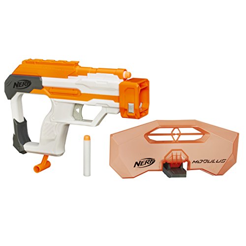 Hasbro B1536 - Nerf Toy N-Strike Modulus - Strike / Defend Upgrade Kit - Blaster Stock Shield Plus 2 Darts