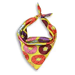 PAW LA LAND Doughnut Adjustable Dogs and Cats Bandana/Scarf Size - Large (Necks up to 22 Inches)